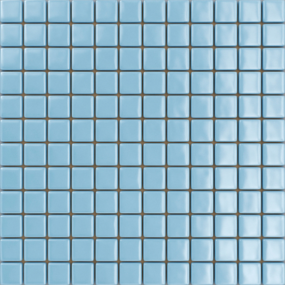 Декоративная мозаика MVA Print Mosaic Моно 25-FL-M-044 317x317 (голубой)