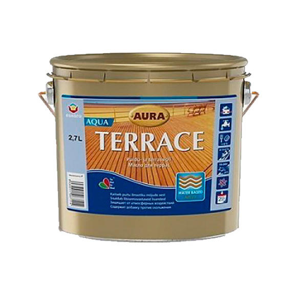 Масло для дерева Aura Wood Terrace Aqua 2,7 л (коричневый)
