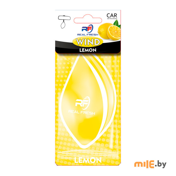 Ароматизатор бумажный для автомобиля Real Fresh Wind Lemon