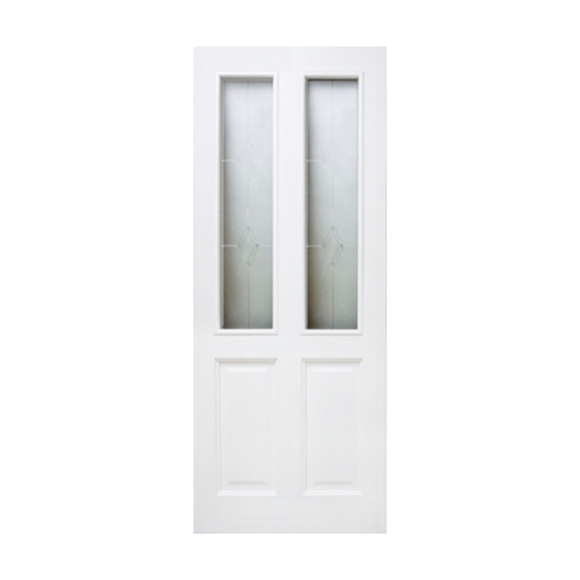Дверное полотно ПМЦ M15 ДО (массив/белый) под остекление 2000x600