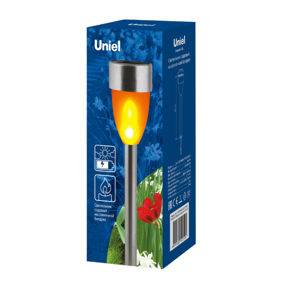 Садовый светильник Uniel на солнечной батарее Металлический факел USL-S-187/MM360 Metal torch
