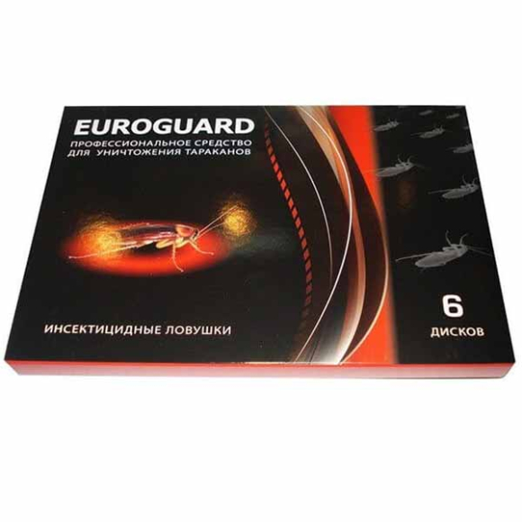 Инсектицидная ловушка для тараканов EuroGuard 60 г (6 шт.)