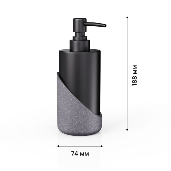 Дозатор для мыла Fora Granit Dark FOR-GRD021
