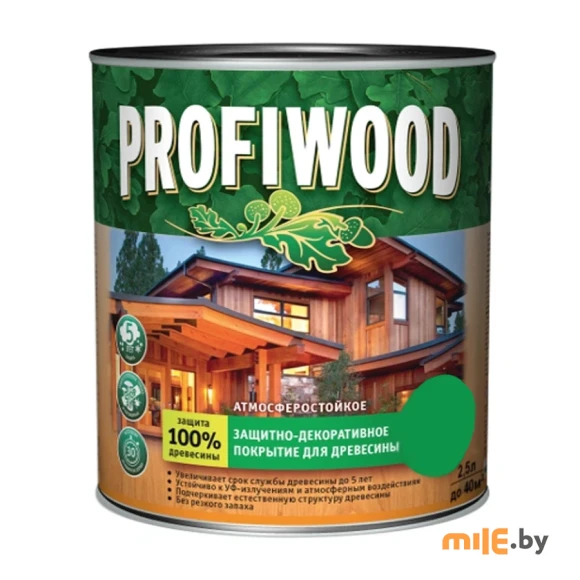 Защитно-декоративное покрытие для древесины Profiwood тик 2,5 л / 2,3 кг