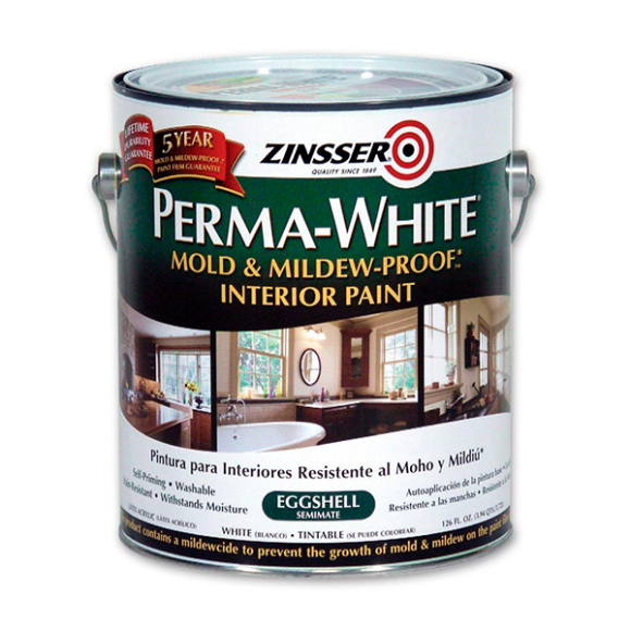 Краска акриловая Zinsser Perma-White самогрунтующаяся сатиновая 3,78 л (белый)