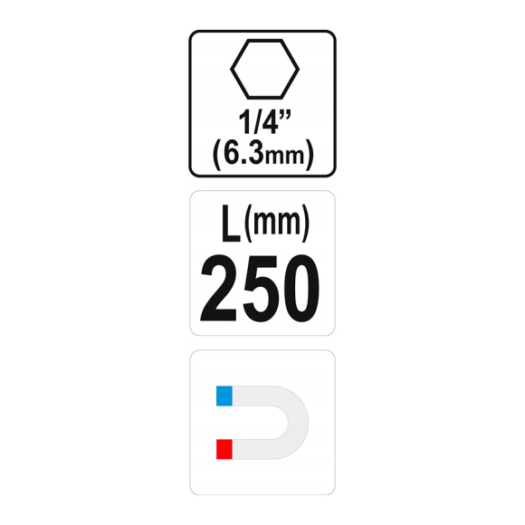 Держатель магнитный для бит Yato YT-04683 (1 шт.)