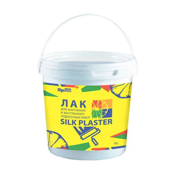 Лак SILK PLASTER 1л расход 10-12,5м2