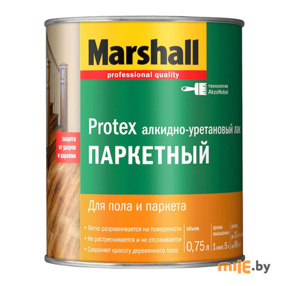 Лак Marshall Protex Паркетный 5255005 (0,75 л) глянцевый