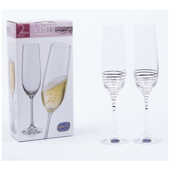 Набор бокалов для шампанского Bohemia Crystal 40729 (190 мл) 2 шт.