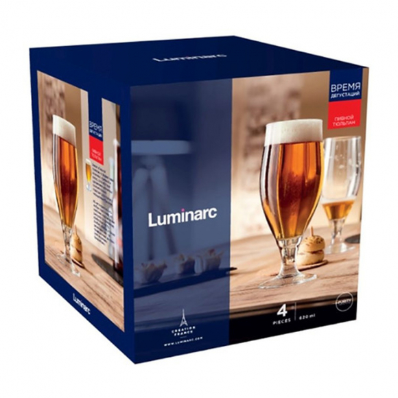 Набор бокалов для пива Luminarc Tasting time Пивной тюльпан 4 шт. 620 мл