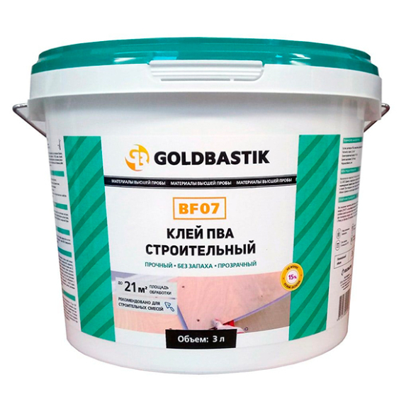 Клей ПВА строительный Goldbastik BF07 3 л/кг