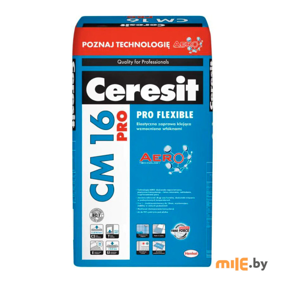 Клей для плитки Ceresit CM 16 Pro 20 кг