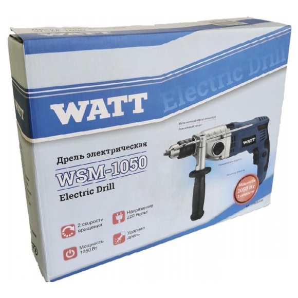 Безударная дрель Watt WSM-1050 (2.105.013.00)