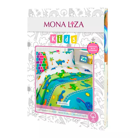 Комплект постельного белья полутороспальный Mona Liza Дино (501013) н(1)50x70 см, н(1)70x70 см