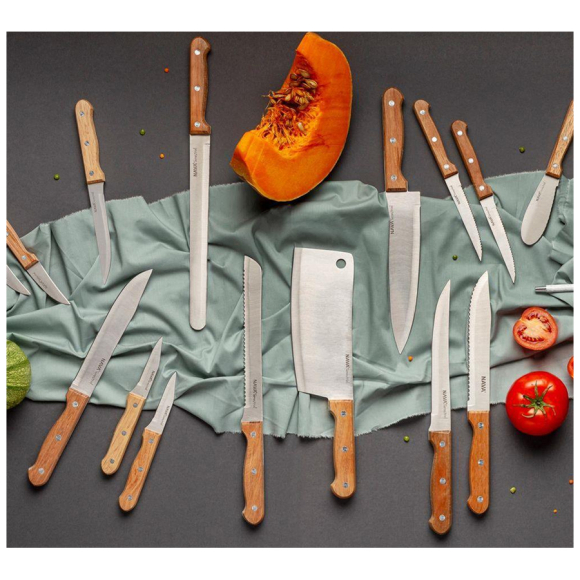 Нож для колбасных изделий с деревянной ручкой Nava 10-058-045