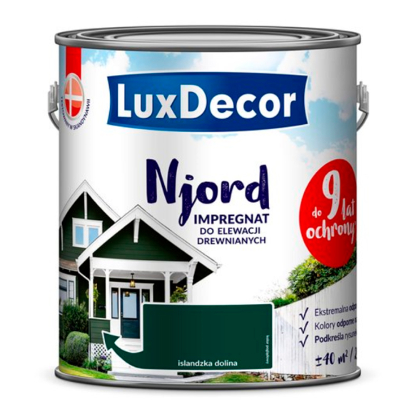 Краска-антисептик для дерева LuxDecor Njord Исландская долина 5 л