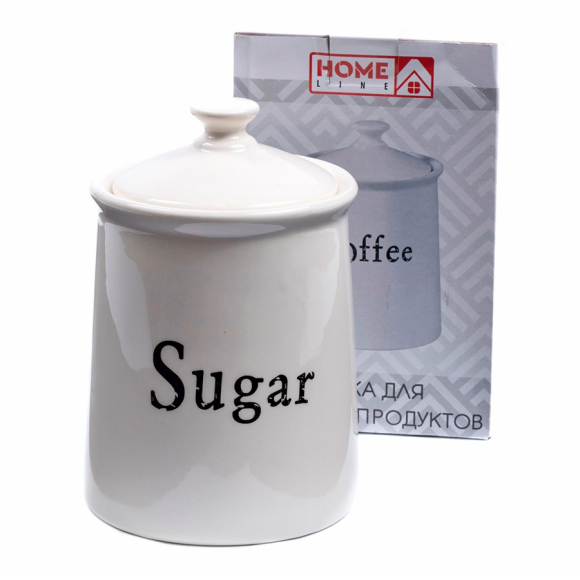 Банка для сыпучих продуктов керамическая Sugar 16,5 см (HC1810066-6.5S 182688)