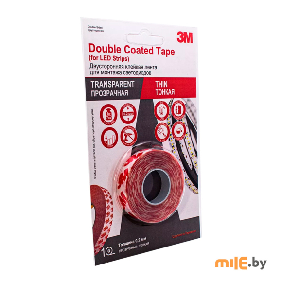 Лента двухсторонняя прозрачная акриловая тонкая безосновная 3M Scotch GPT 020GF (6 мм x 5 м)