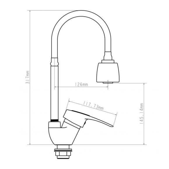 Смеситель для кухни Econoce серия 290 EC0291WT