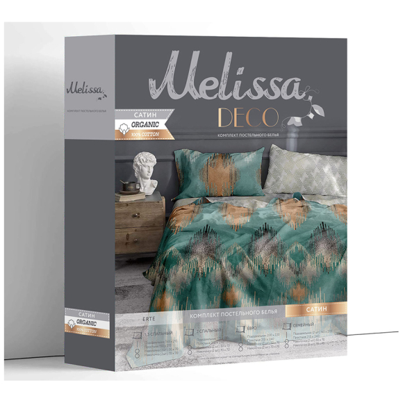 Комплект постельного белья евро Mona Liza Melissa Erte (5206/148) н(2)50x70 см