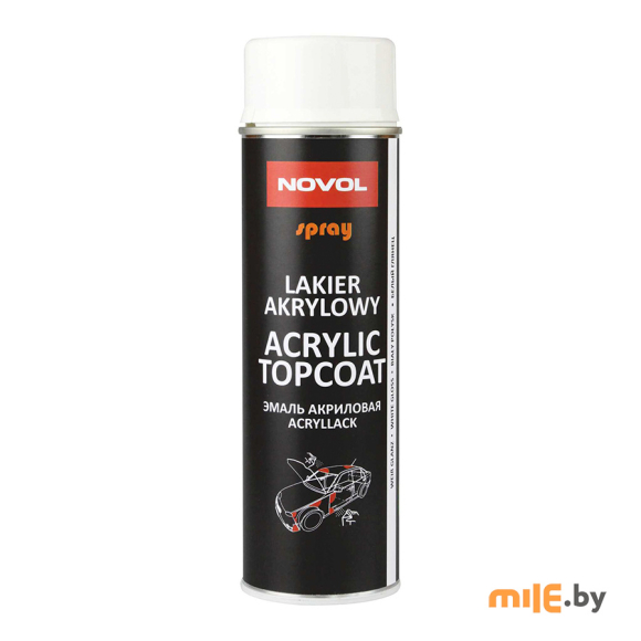 Лак акриловый NOVOL Acryl Topcoat SPRAY 500 мл белый глянец