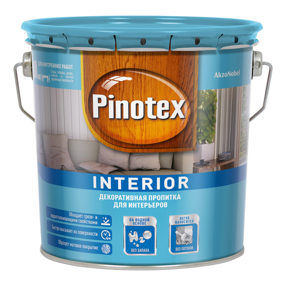 Пропитка для дерева Pinotex Interior матовая 2,7 л (прозрачный)