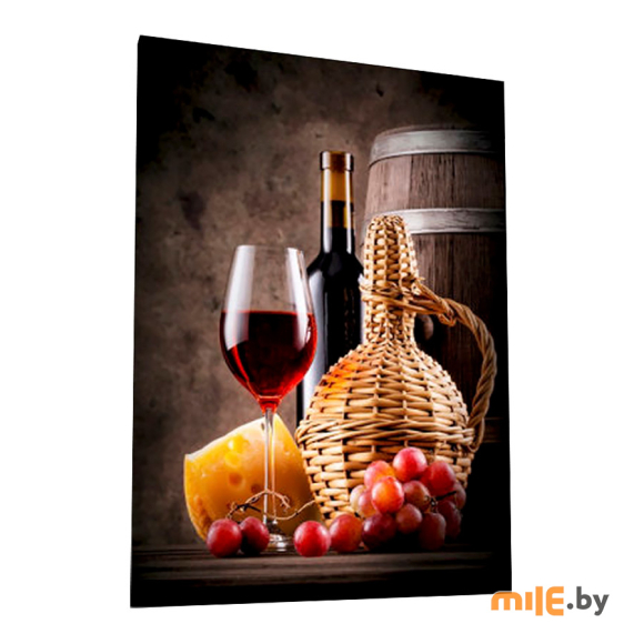 Картина на стекле ArtaBosko Вино, сыр, виноград (WB-02-86-02) 40х30 см