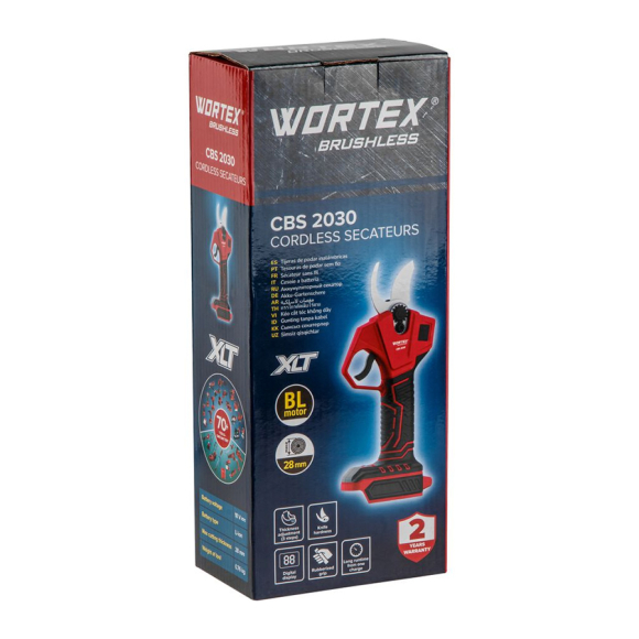 Аккумуляторный секатор Wortex CBS 2030 (1329774) в коробке