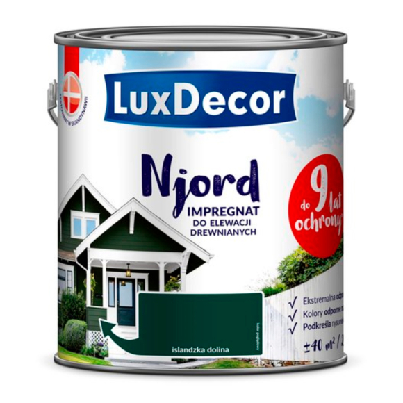 Краска-антисептик для дерева LuxDecor Njord Исландская долина 2,5 л