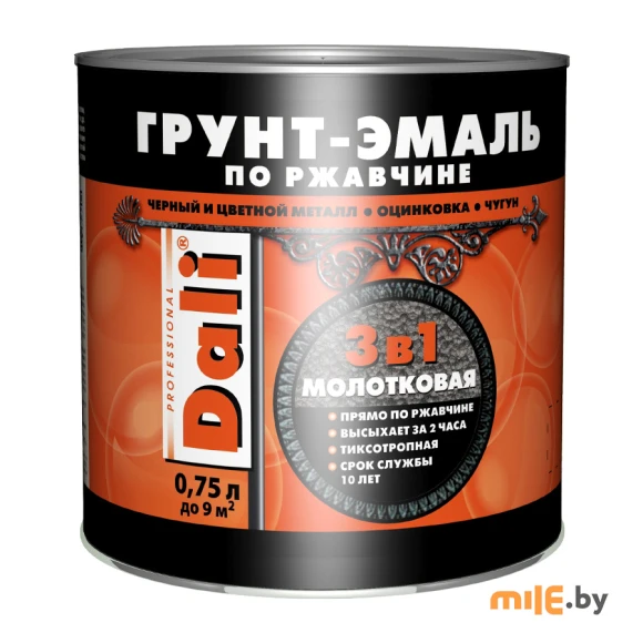 Молотковая грунт-эмаль по ржавчине Dali  зелёный 0,75 л