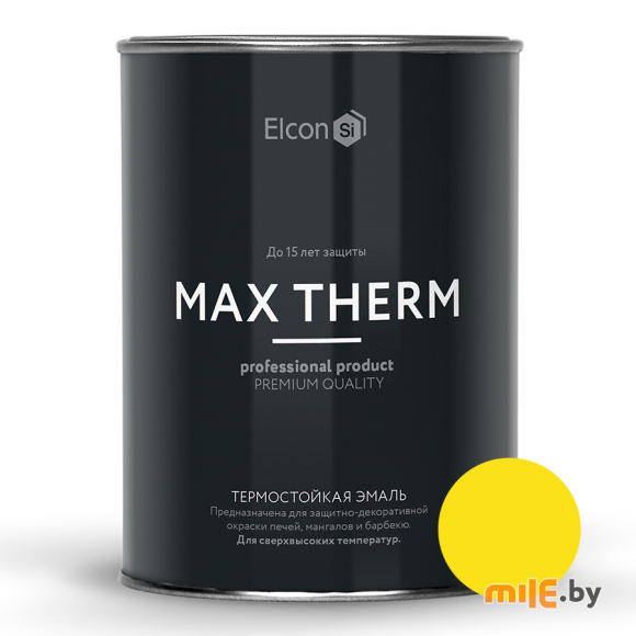 Эмаль Elcon Термостойкая 400 градусов матовая 0,8 кг (желтый)