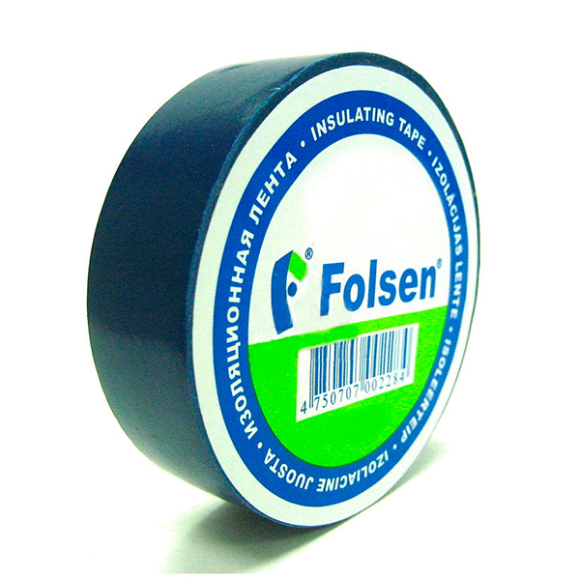 Изоляционная лента Folsen 19мм x 20м, синяя 012502