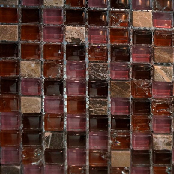 Декоративная мозаика JNJ Mosaic GB-1504 (S) 300x300 (фиолетовый/коричневый)