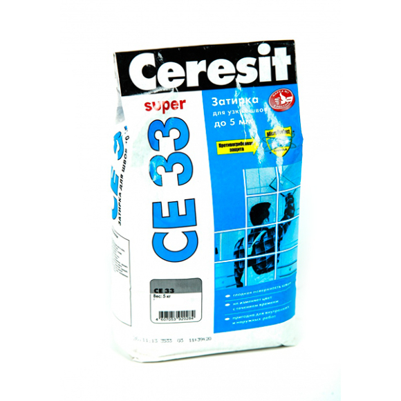 Фуга Ceresit CE 33 2 кг серебряно-серая №04 для узких швов