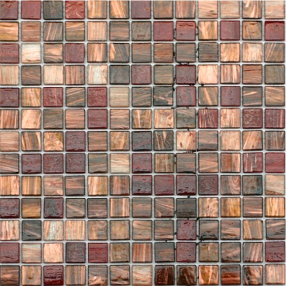 Декоративная мозаика JNJ Mosaic V-4380 327x327 (бордовый/коричневый)
