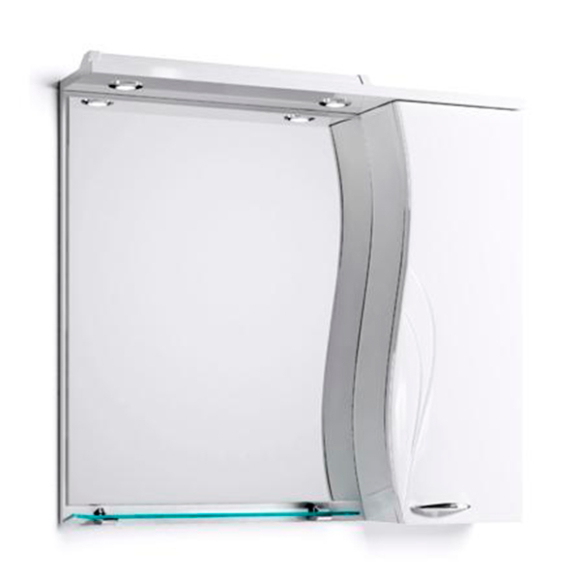 Зеркальный шкаф Alavann Мишель 820x776 (белый)