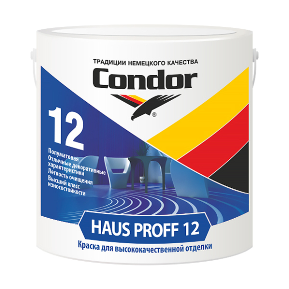 Краска Condor ВД Хаус профессиональная 12 (Haus Proff 12) 9,2 л