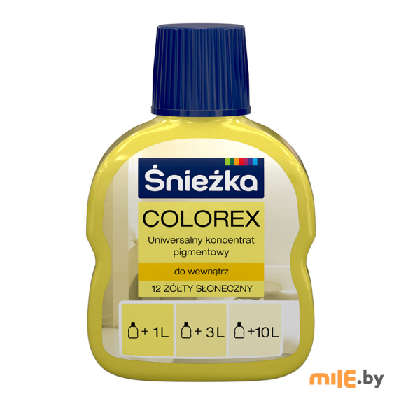 Колеровочная краска Sniezka Colorex № 12 0,1 л (солнечно-жёлтый)