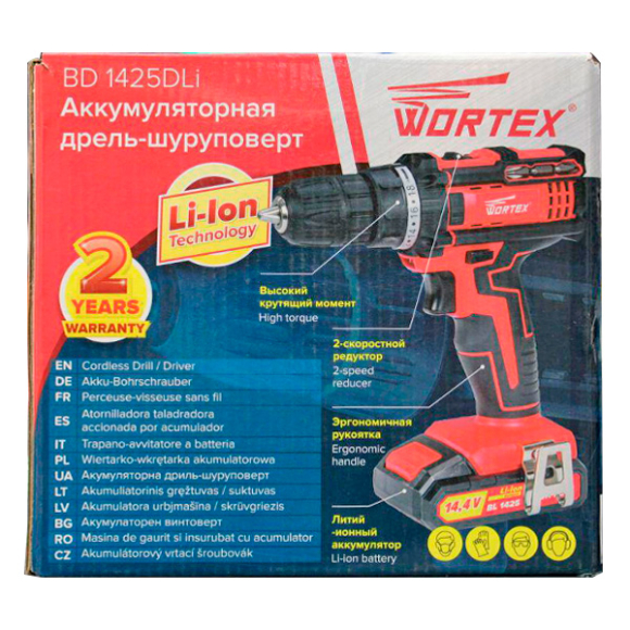 Дрель-шуруповерт Wortex BD 1425 DLi (BD1425DLi0126)
