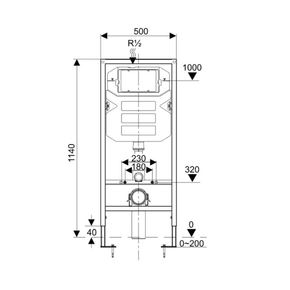 Комплект инсталляции Керамин ИнВолл Комфорт К130-А02, ECO (Xiamen) Technology INC