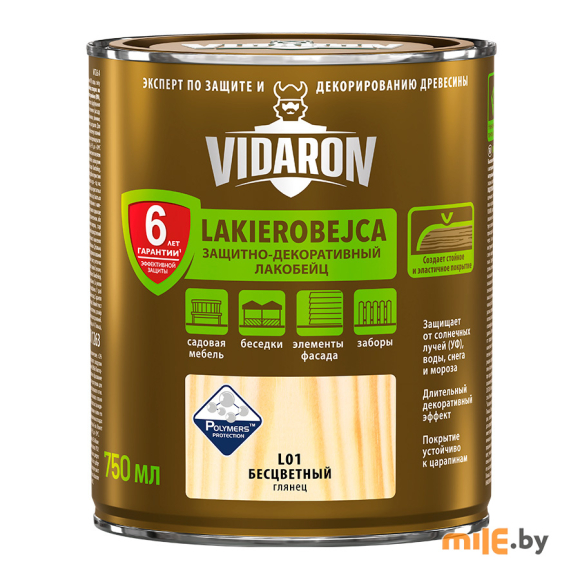 Лак Vidaron Lakierobejca L01 глянцевый 0,75 л (прозрачный)