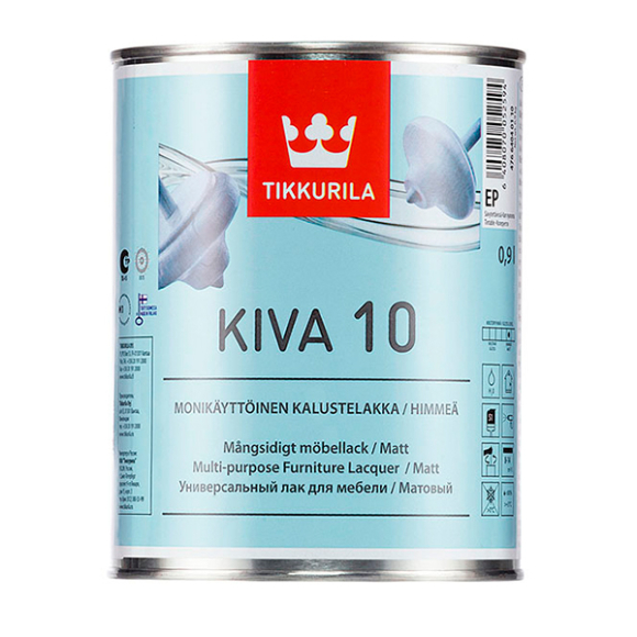Лак Tikkurila Kalustelakka 10 матовый 0,9 л (прозрачный)