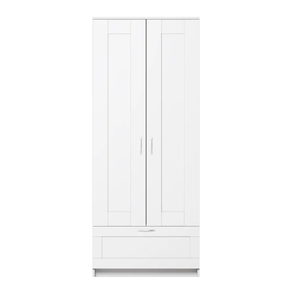 Шкаф комбинированный Сириус 2 двери и 1 ящик 2.02.01.020.1 (белый)