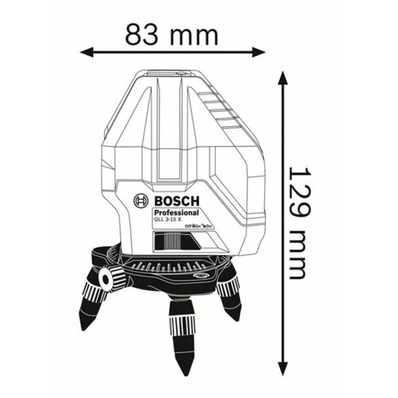 Лазерный нивелир Bosch GLL 3-15 X линейный (0.601.063.M00)