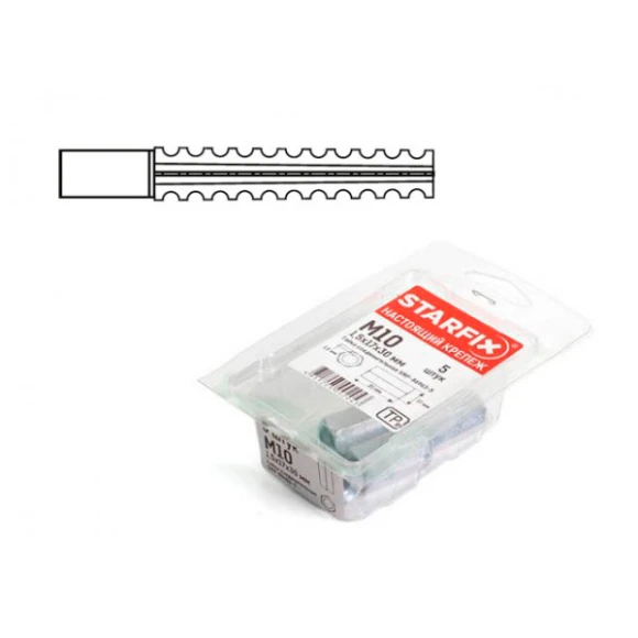 Дюбель для газосиликатных блоков Starfix MUD (SMP1-41282-10) 10х60 мм 10 шт.