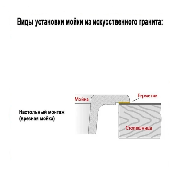 Мойка кухонная Wisent WA05-16 мрамор серо-черный (без сифона)