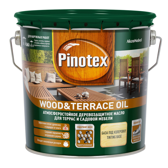 Масло для дерева Pinotex Wood&Terrace Oil 2,7 л (прозрачный)