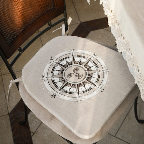 Подушка для сидения MATEX Стороны света (02-123) 41x41 см (лен, хлопок)
