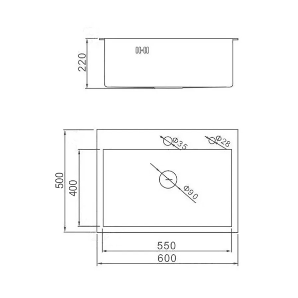 Мойка кухонная с дозатором и коландером Wisent WS36050В (W02-114B/WW405В/w302644В)