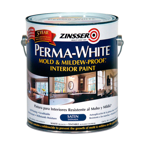Краска акриловая Zinsser Perma-White матовая самогрунтующаяся 0,946 л (белый)